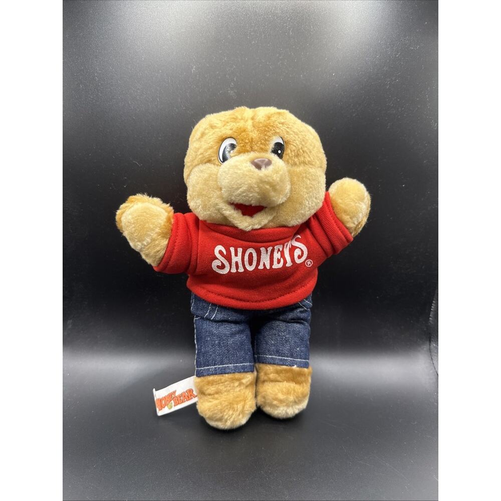 Vintage 1986 Shoneys Bear Teddy Plush Stuffed Animal Mascot 10 1/2” New